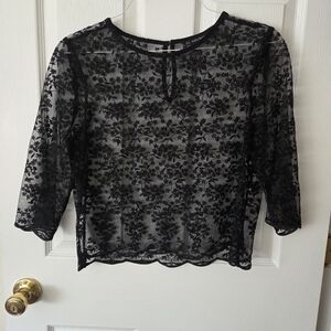 Black Lace Women's Top